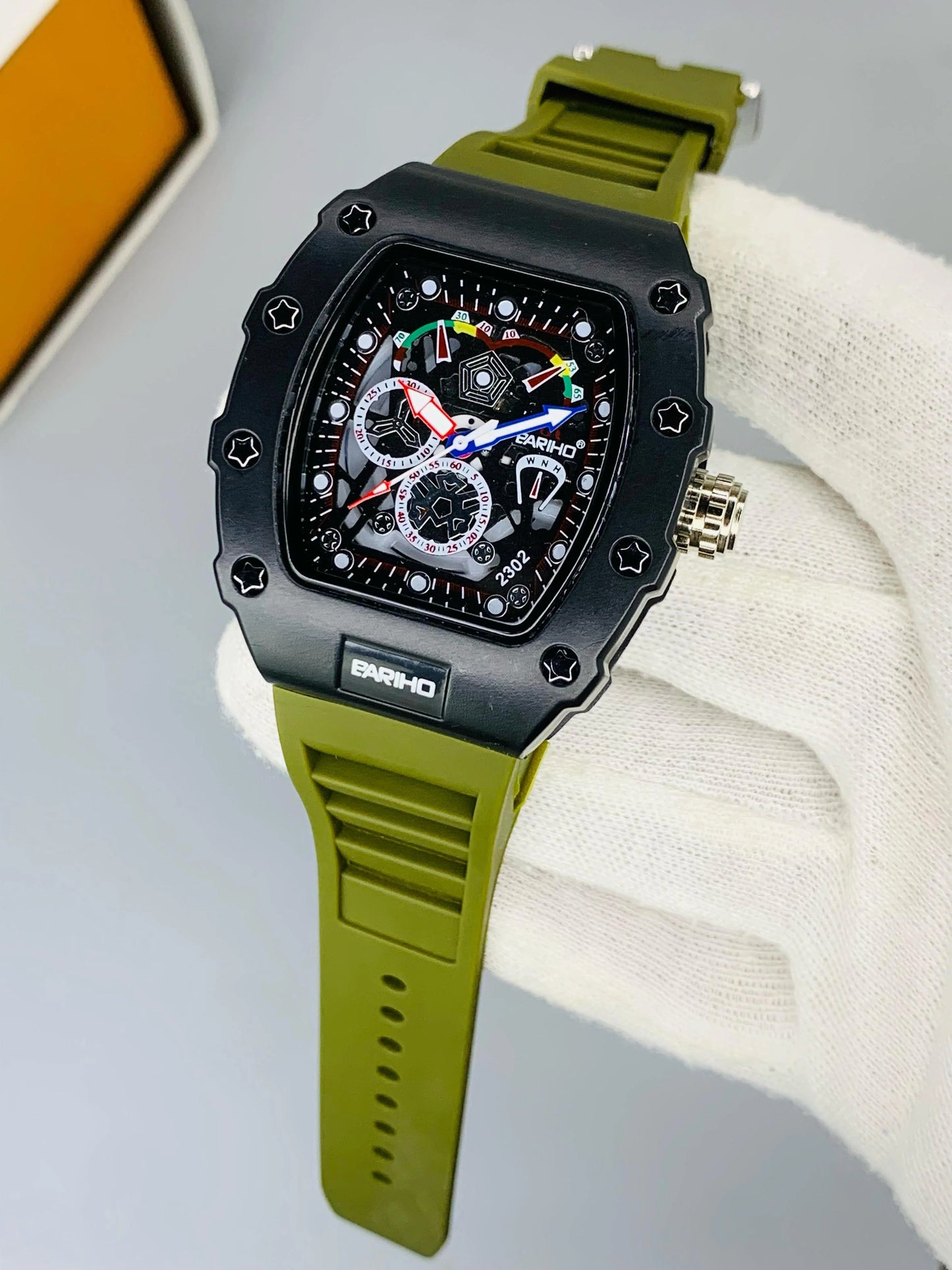 Premium Tourbillon Barrel Shape Men Watch