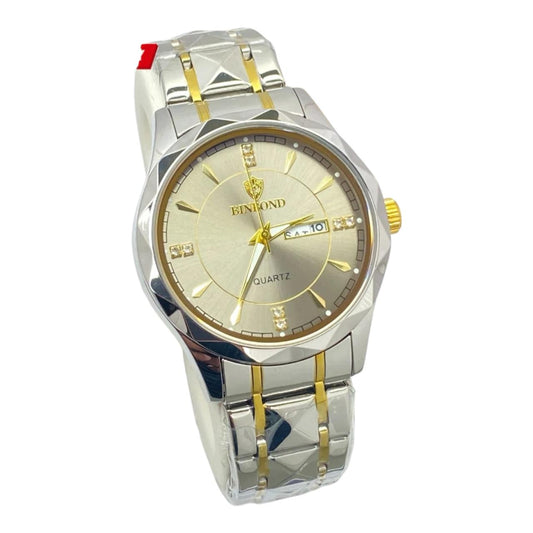 Analog Time Luxury Stainless Steel Watch For Men with Date & Day Display
