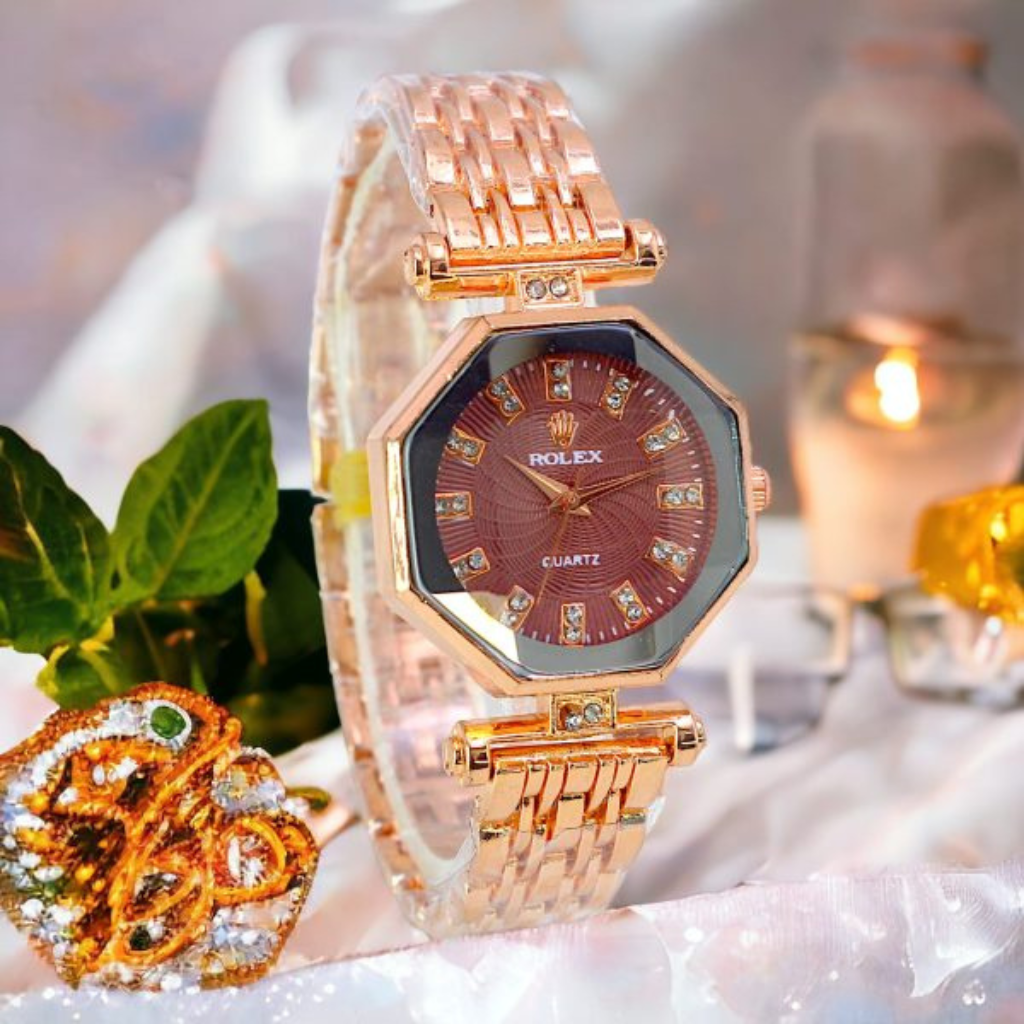 Rolex Heavy Square Diamond Women’s Quartz Wristwatch
