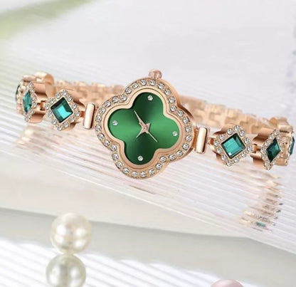 Green Clover Watch Bracelet