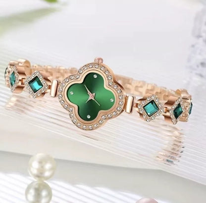 Green Clover Watch Bracelet