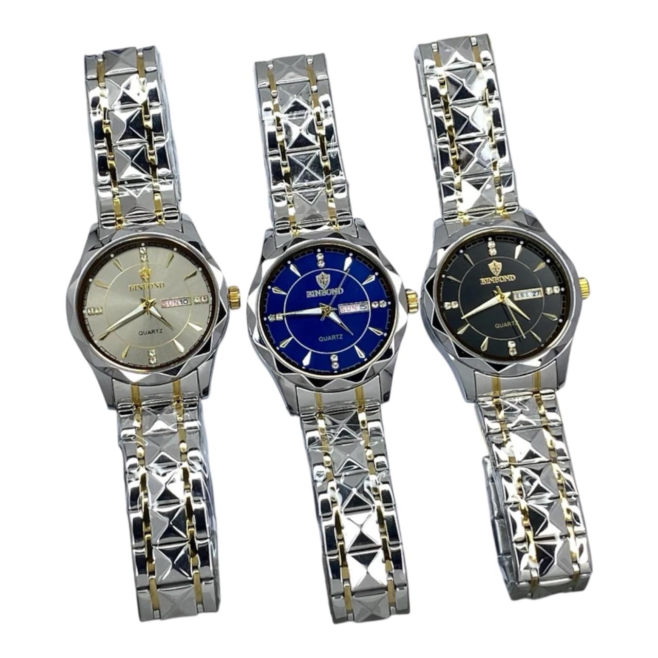 Analog Time Luxury Stainless Steel Watch For Men with Date & Day Display