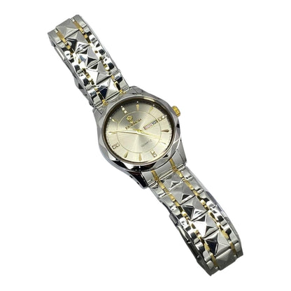 Analog Time Luxury Stainless Steel Watch For Men with Date & Day Display