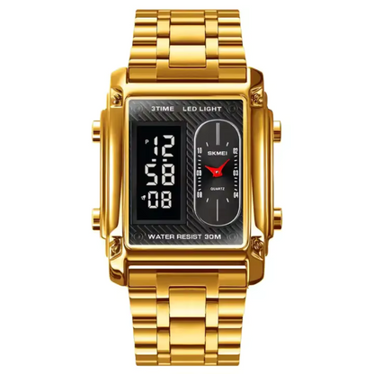 Premium Quality Waterproof Digital Unique Men Chrono Relogio Fashion Electronic Stainless Steel Watches